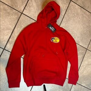 Men's Red Learn to fish hoodie